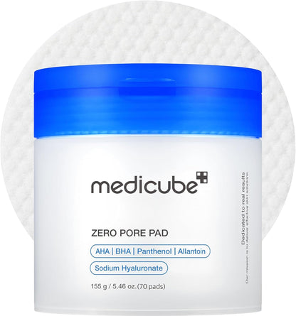 MEDICUBE Zero Pore Pad 2.0 – Exfoliating Facial Toner Pads 70 Pads 155g