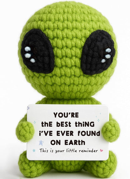 Crochet Alien Plush Toy – Cute Handmade Love Gift for Him, Her, Boyfriend or Girlfriend