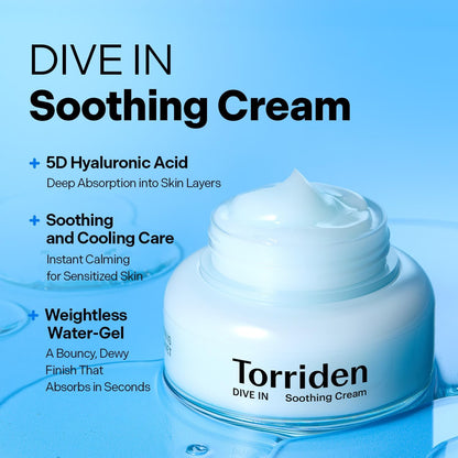 Torriden DIVE-IN Low Molecular Hyaluronic Acid Soothing Cream 100ml