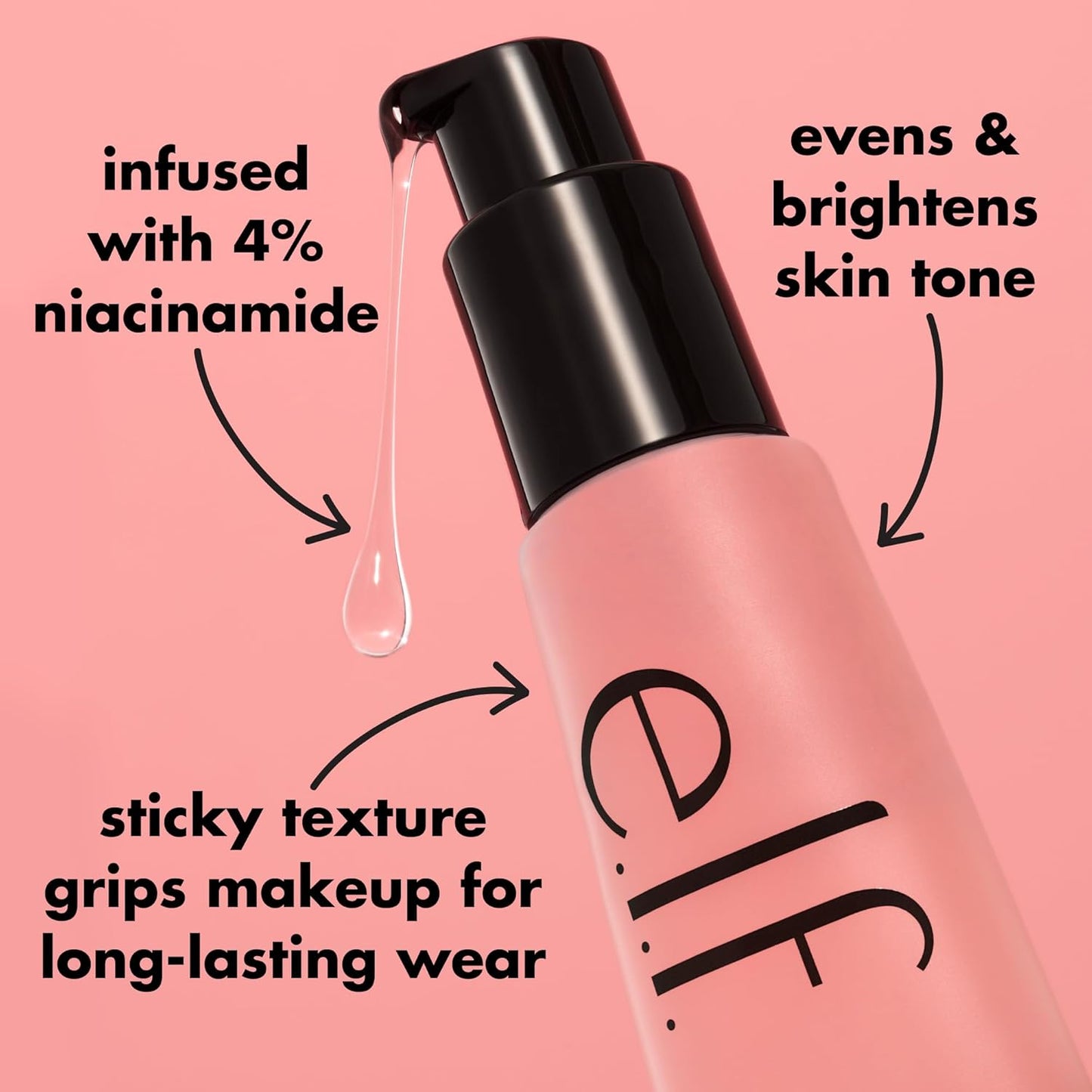 e.l.f. Power Grip Primer – Pink & Green Hydrating Gel Face Primer Smoother Makeup