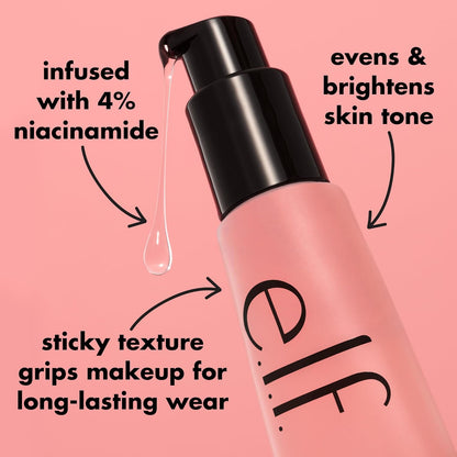 e.l.f. Power Grip Primer – Pink & Green Hydrating Gel Face Primer Smoother Makeup