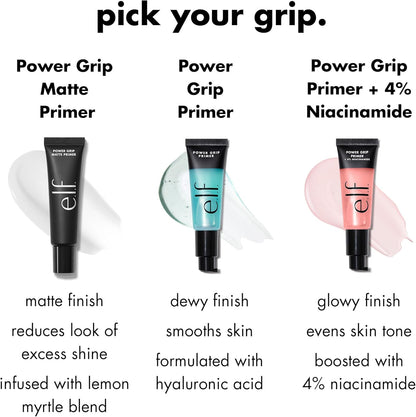 e.l.f. Power Grip Primer – Pink & Green Hydrating Gel Face Primer Smoother Makeup