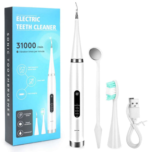 Ultrasonic Electric Tooth Cleaner – Plaque & Tartar Remover Dental Cleaning Tool