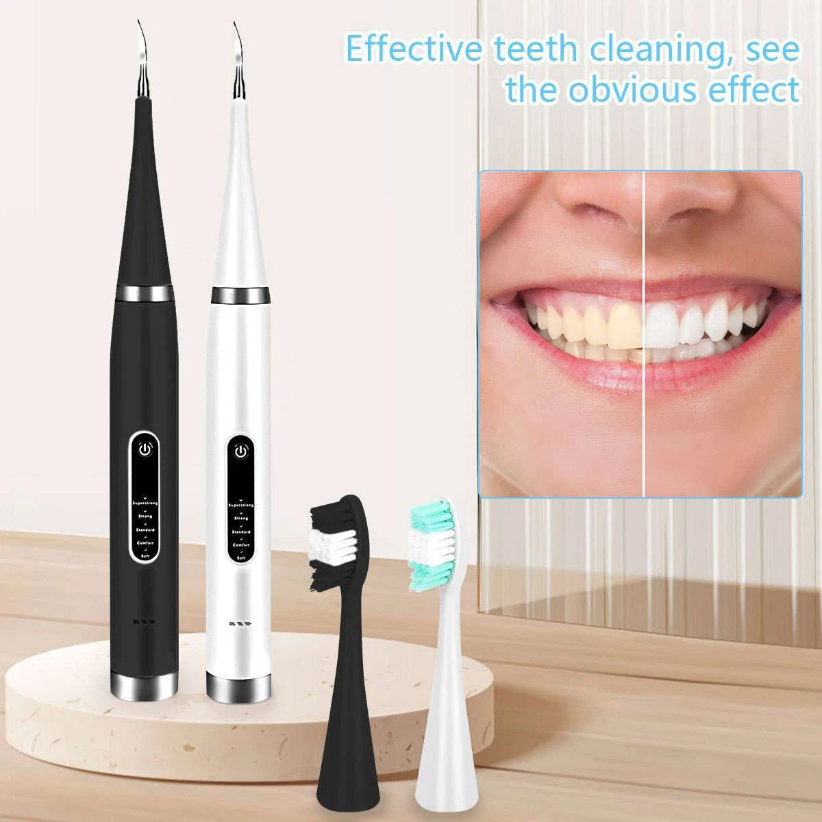 Ultrasonic Electric Tooth Cleaner – Plaque & Tartar Remover Dental Cleaning Tool