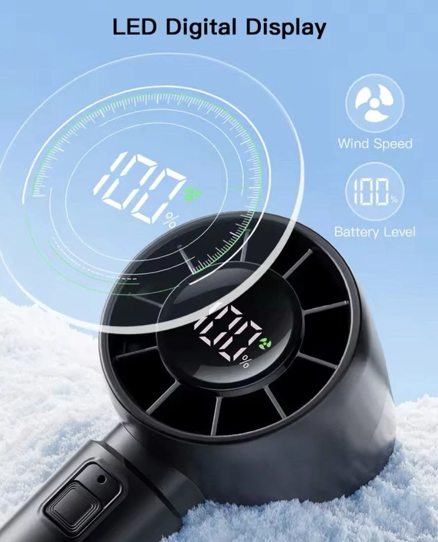 ColdSky Handheld Mini Fan – Portable Rechargeable Fan with 4000mAh Battery and Digital Display