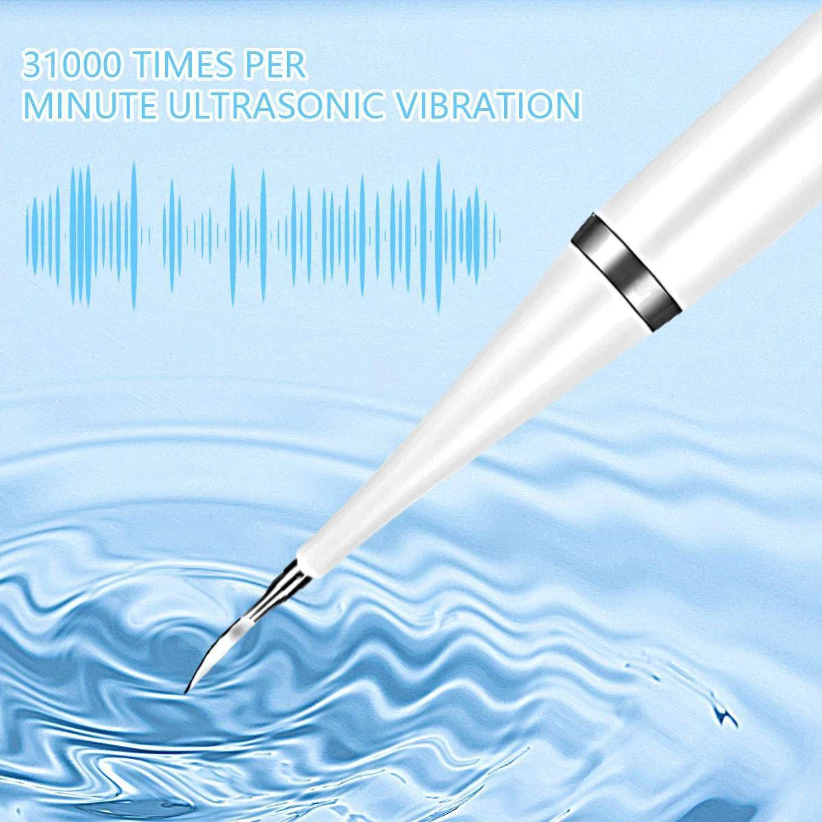 Ultrasonic Electric Tooth Cleaner – Plaque & Tartar Remover Dental Cleaning Tool