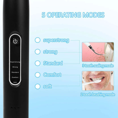 Ultrasonic Electric Tooth Cleaner – Plaque & Tartar Remover Dental Cleaning Tool