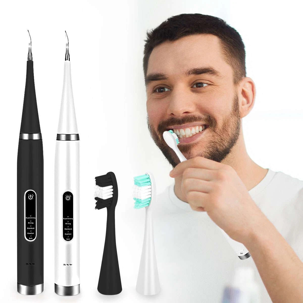 Ultrasonic Electric Tooth Cleaner – Plaque & Tartar Remover Dental Cleaning Tool